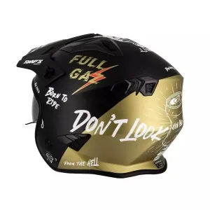 Casco moto jet Swaps trooper Full Gaz Oro 2
