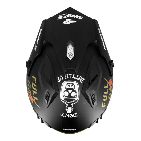 Casco moto jet Swaps trooper Full Gaz Oro
