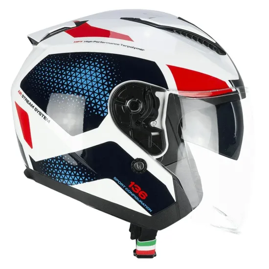 Casco Jet CGM Galaxy Blanco