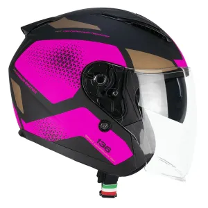 Casco Jet CGM 136G DNA GALAXY Nero Fucsia fluor 2