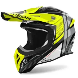 Casco Airoh aviator Ace 2 engine amarillo
