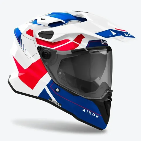 Casco Airoh Comander 2 reveal azul/rojo brillo