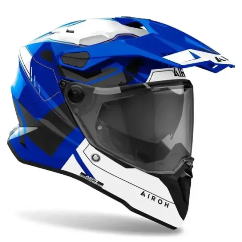 Casco Airoh Commander 2 reveal azul brillo