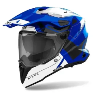 Casco Airoh Commander 2 reveal azul brillo