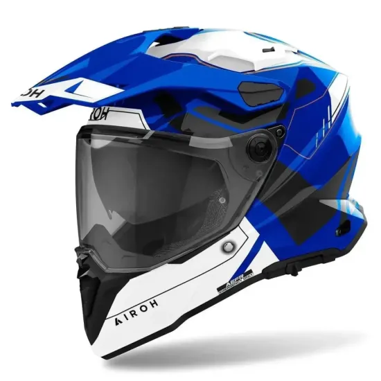 Casco Airoh Commander 2 reveal azul brillo