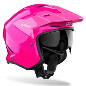 Casco Jet Airoh Kombakt Solid rosa – Casco Jet con Visera Solar y Homologación ECE 22.06
