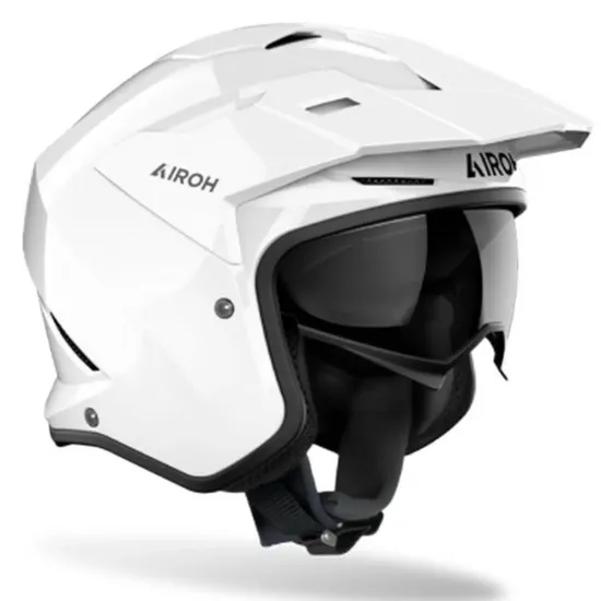 Casco Jet Airoh Kombakt Solid blanco – Casco Jet con Visera Solar y Homologación ECE 22.06