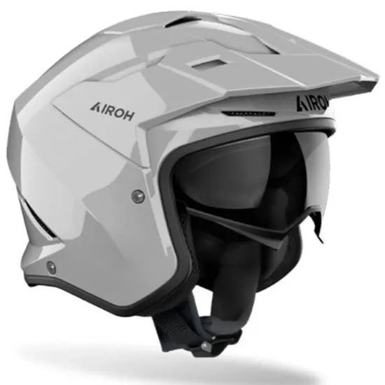 Casco Jet Airoh Kombakt Solid gris – Casco Jet con Visera Solar y Homologación ECE 22.06