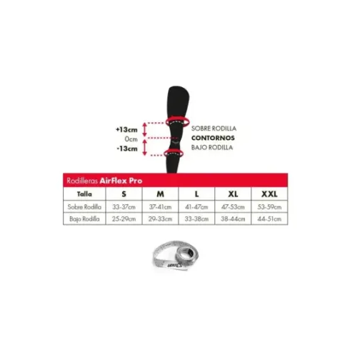 Rodillera Leatt AirFlex Pro Negro de motocross y mtb