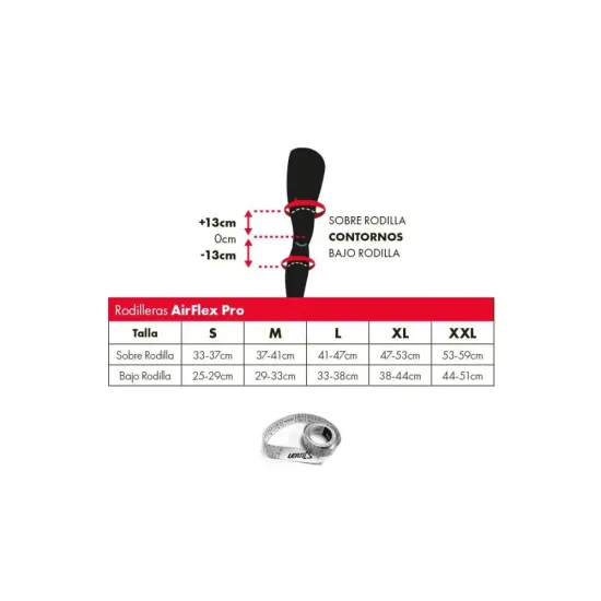 Rodillera Leatt AirFlex Pro Negro de motocross y mtb