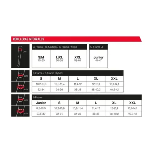 Rodillera Leatt Z-Frame Blanco de motocross y mtb
