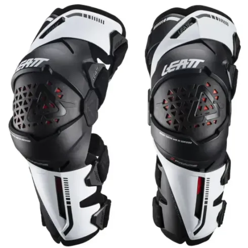 Rodillera Leatt Z-Frame blanca de motocross y mtb