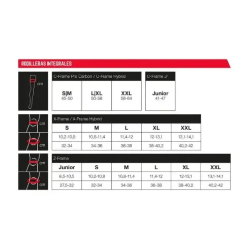 Rodillera Leatt Z-Frame blanca de motocross y mtb