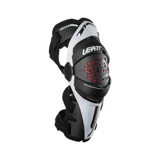 Rodillera Leatt Z-Frame blanca de motocross y mtb
