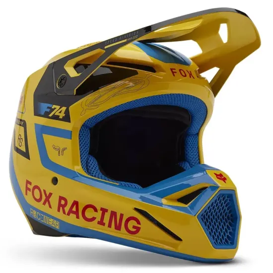 Casco FOX V1 Race Spec Amarillo