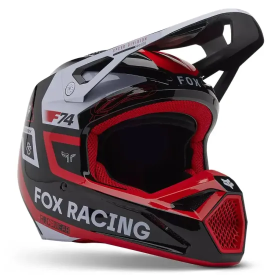 Casco FOX V1 Race Spec - Juvenil Rojo