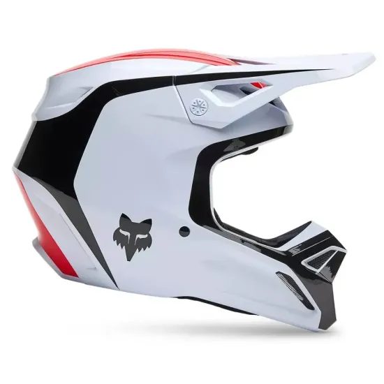 Casco Fox V1 Flow Blanco Rojo