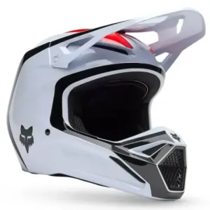 Casco Fox V1 Flow Blanco Rojo