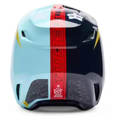 Casco Infantil Fox V1 Elevated Negro Rosa Morado