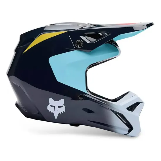 Casco Infantil Fox V1 Elevated Negro Rosa Morado