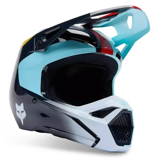 Casco Infantil Fox V1 Elevated Negro Rosa Morado