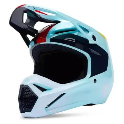 Casco Infantil Fox V1 Elevated Negro Rosa Morado