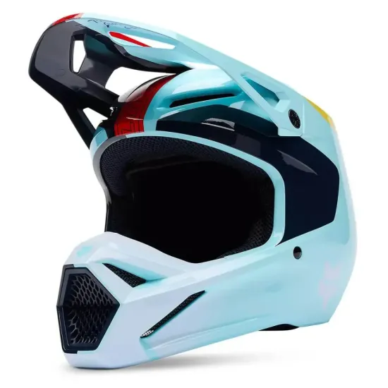 Casco Infantil Fox V1 Elevated Negro Rosa Morado