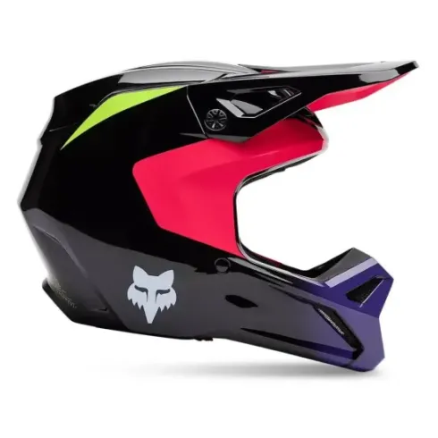 Casco Infantil Fox V1 Elevated Negro Morado