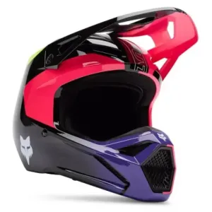 Casco Infantil Fox V1 Elevated Negro Morado 2