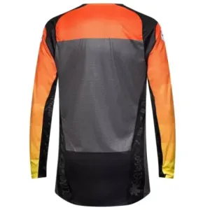Nuevo - Camiseta Fox Flexair Grid Rejilla Naranja Negro 2