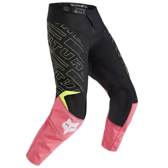 Nuevo - Pantalón Infantil Fox 180 Elevated Negro Rosa