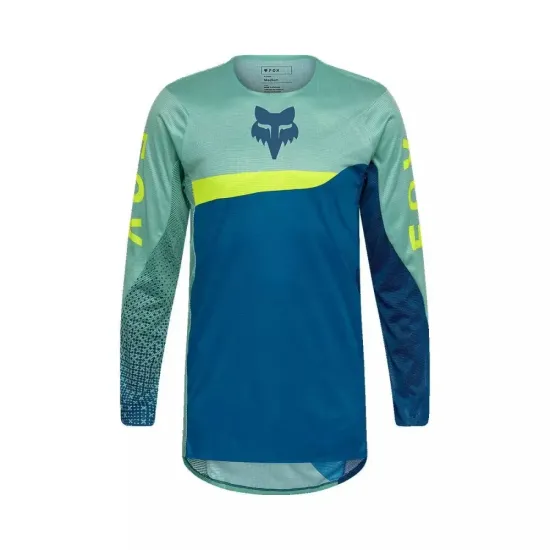 Nuevo - Jersey Fox Flexair Fracture Verde y Azul