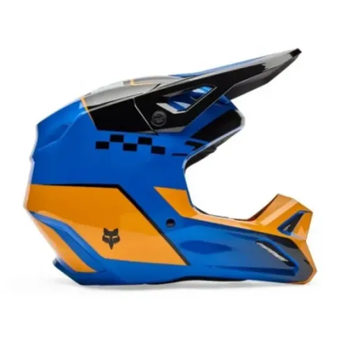 Casco Fox V1 Collect Azul Naranja