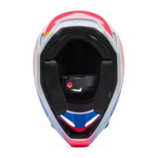 Casco Fox V1 Collect Azul Blanco Rosa