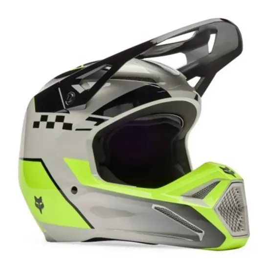 Casco Fox V1 Collect Negro Amarillo