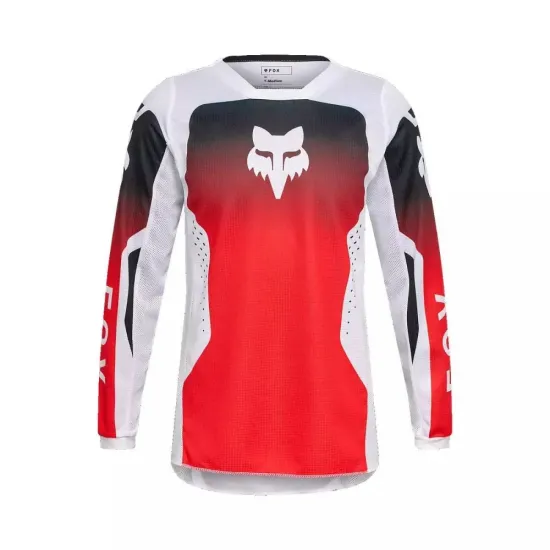 Nuevo - Jersey Fox Junior 180 Shield Blanco Negro Rojo