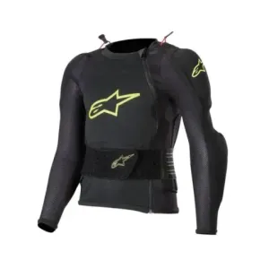 PETO ALPINESTARS JUNIOR BIONIC PLUS COLOR NEGRO AMARILLO FLUOR