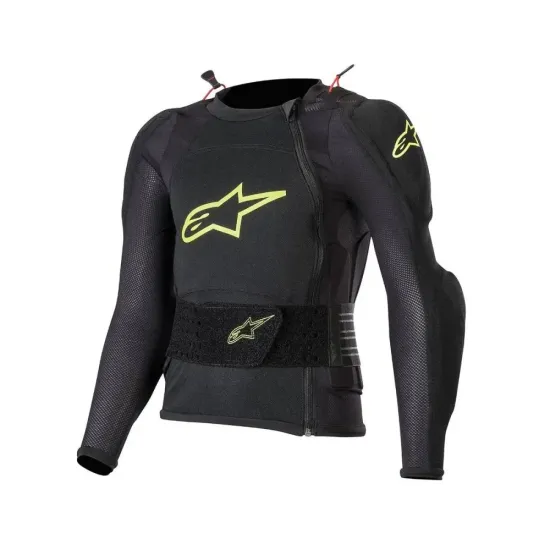 PETO ALPINESTARS JUNIOR BIONIC PLUS COLOR NEGRO AMARILLO FLUOR