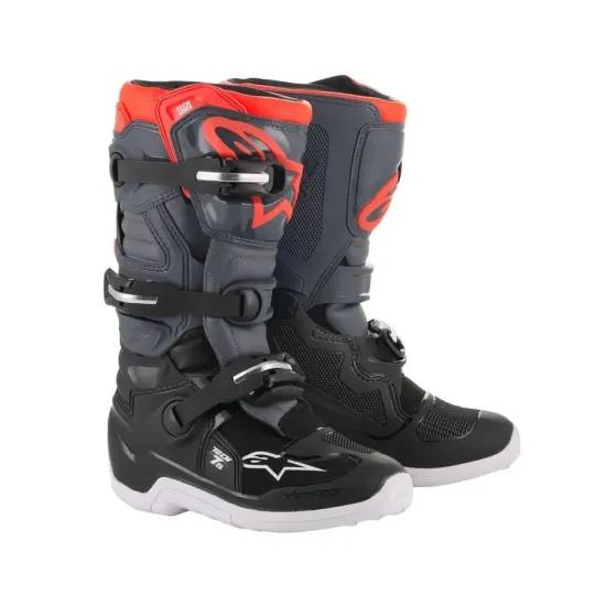 Botas Alpinestars Tech7S Junior Color Negro Rojo Fluor