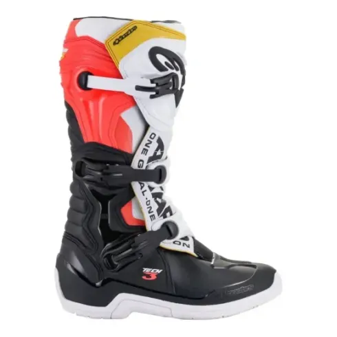 BOTAS ALPINESTARS TECH3 NEGRO/BLANCO/ROJO FLUOR