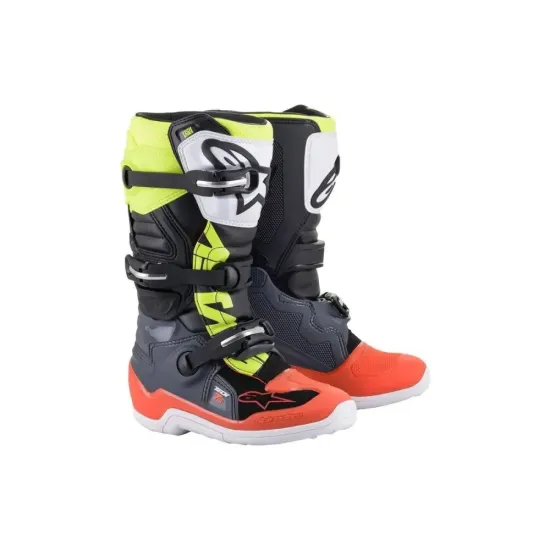 BOTAS ALPINESTARS TECH7S JUNIOR NEGRO/AMARILLO/ROJO