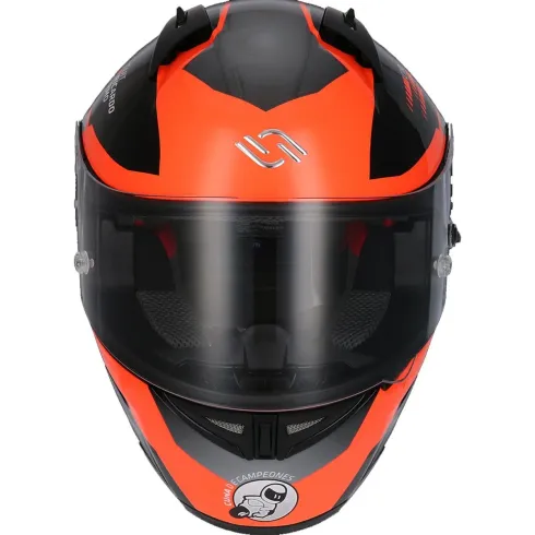 Casco Shiro Junior sh-336 cuna de campeones naranja fluor