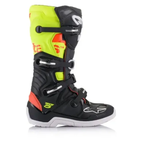 Botas Alpinestars Tech5 Negro Rojo Amarillo Fluor