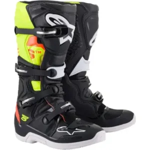 Botas Alpinestars Tech5 Negro Rojo Amarillo Fluor