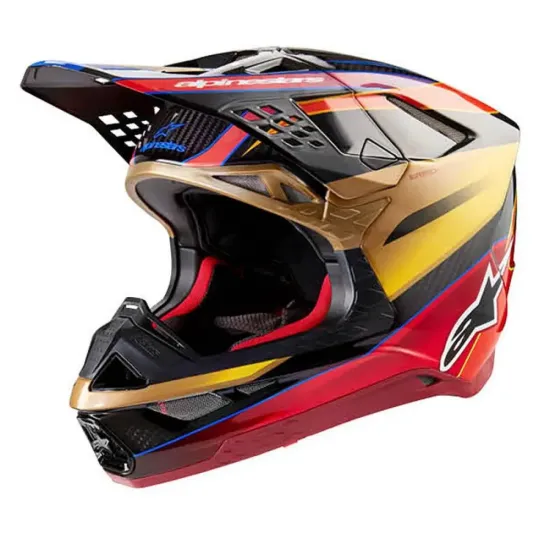 Casco Alpinestars Supertech S-M 10 Era Oro,amarillo,rojo