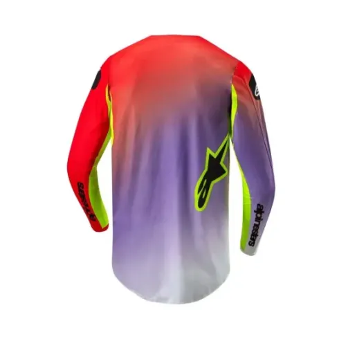 Jersey Alpinestars Fluid Lucent blanco neon, rojo amarillo fluor