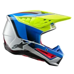 Casco Alpinestars S-M5 Sail Amarillo flour azul plata 2