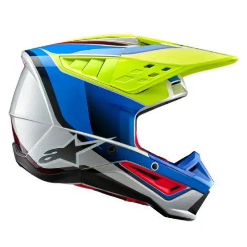 Casco Alpinestars S-M5 Sail Amarillo flour azul plata