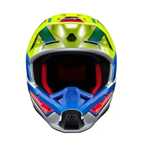 Casco Alpinestars S-M5 Sail Amarillo flour azul plata