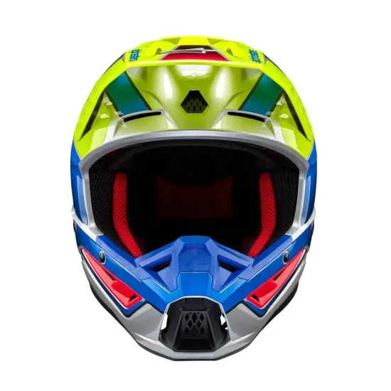 Casco Alpinestars S-M5 Sail Amarillo flour azul plata